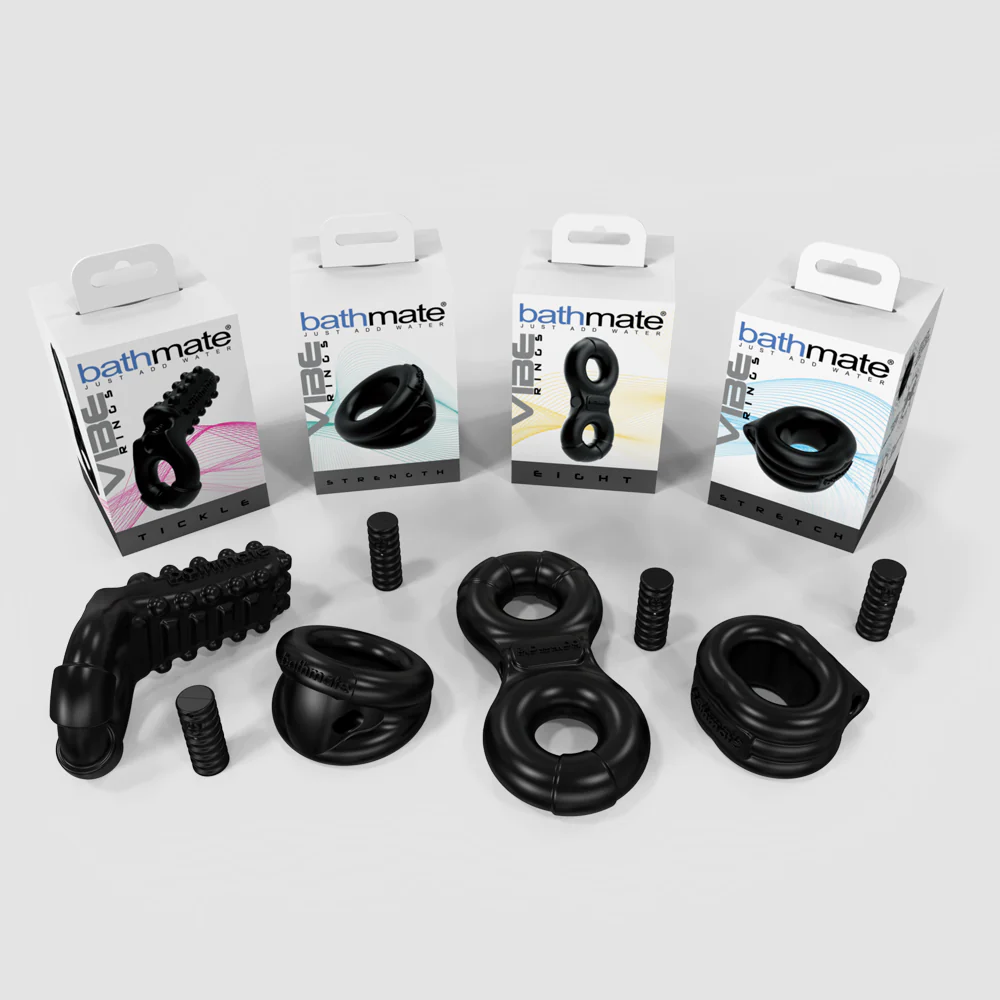 Colección de anillos de pene Vibe Bathmate: Tickle, Strength, Eight y Stretch