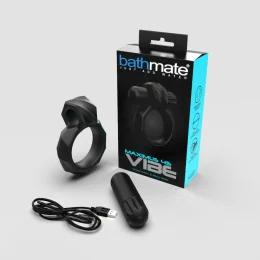 Anillo vibrador Maximus Vibe de Bathmate con caja, cargador USB y bala vibradora