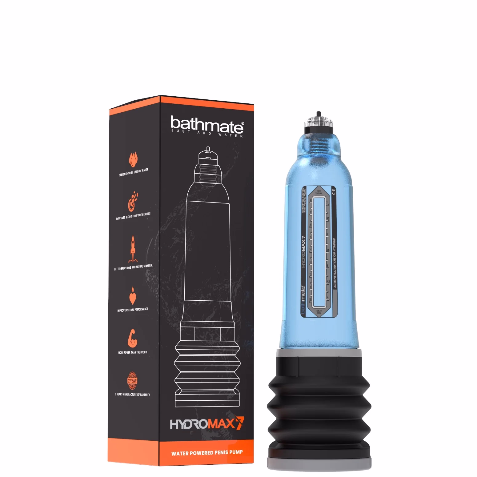 Bomba-de-vacio-para-pene-Hydromax7-Celeste-Caja Bomba de Vacío para Pene Bathmate Hydromax 7 celeste con caja